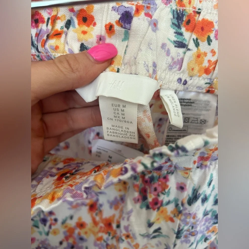 NWT H&M Matching Floral Shorts & Top Set